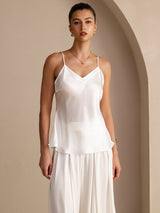 [Bianco] SilkSilky-IT Sleeveless V Neck Cami 001
