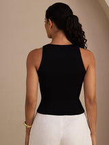 [Nero] SilkSilky-IT Sleeveless Round Neck Cami 002