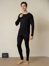 [Nero] SilkSilky-IT Long Sleeve Round Neck Intimo Lungo Uomo 001