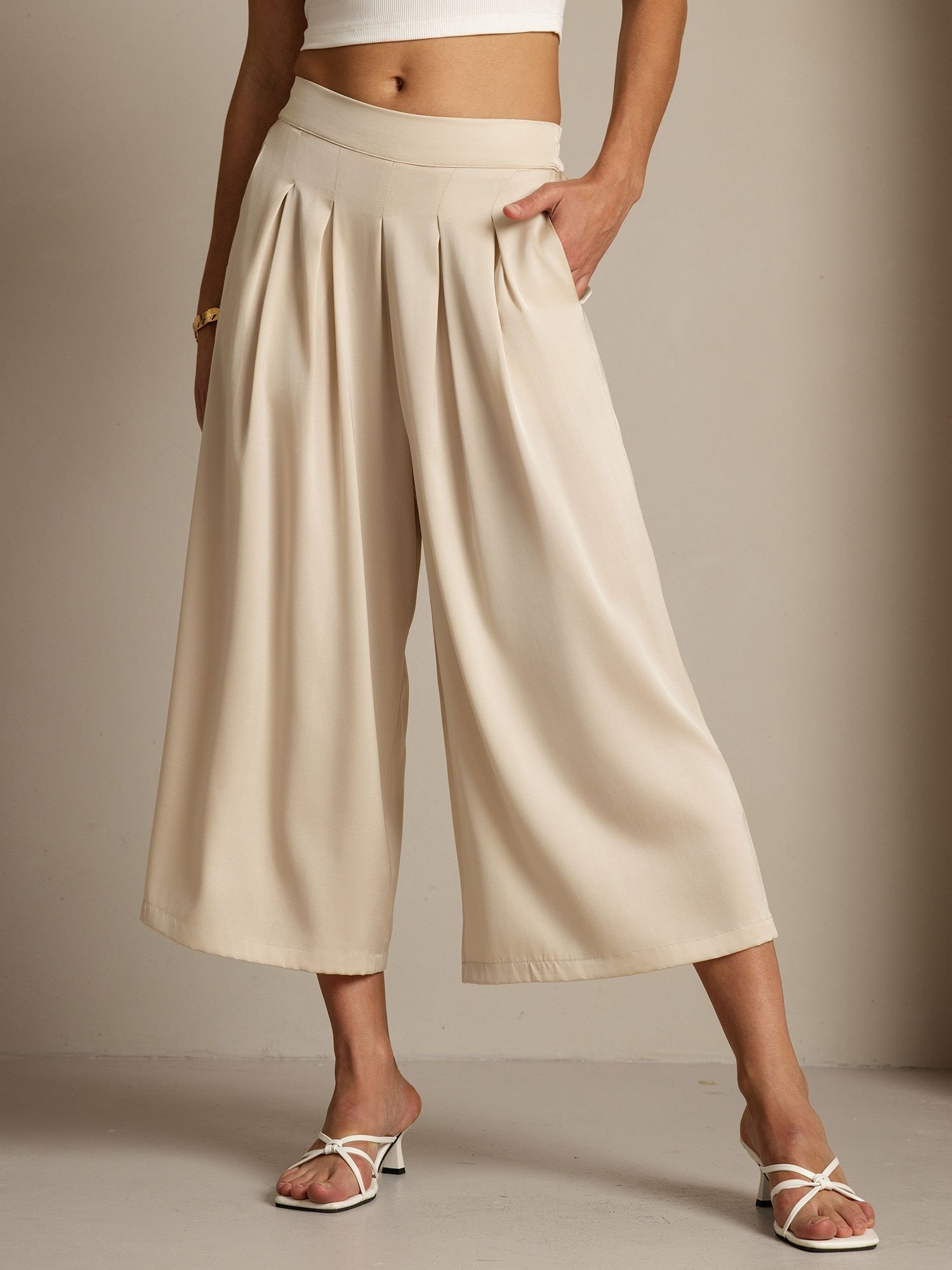 [Beige] SilkSilky-IT 19Momme Seta Womens Pants 003