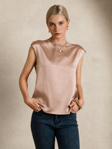 [Toscana] SilkSilky-IT Cap Sleeve Round Neck Magliette donna 006