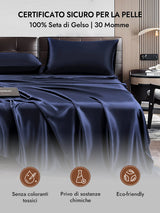 [Blu Scuro] SilkSilky-IT 30Momme Federa 007