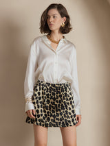 [Bianco] SilkSilky-IT Long Sleeve Lapel Collar Camicie da donna 005