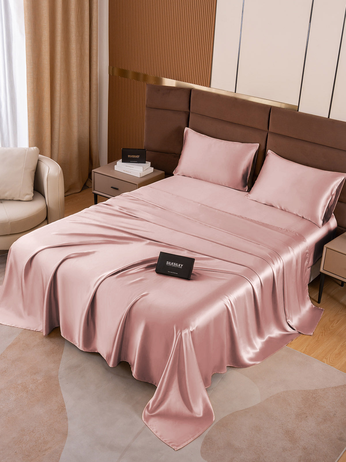 [Malva Pallido] SilkSilky-IT 19Momme Seta pura Bedding Set 001