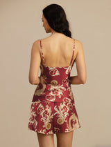 [Drago Vino] SilkSilky-IT Spaghetti Strap V Neck Set di Bretelle 002