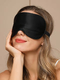 SilkSilky IT 19Momme Seta pura Eye Mask Nero 003