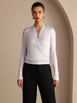 [Grigio] SilkSilky-IT Long Sleeve Bluse 001