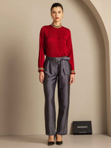 [Grigio] SilkSilky-IT 32Momme Seta Womens Pants 006