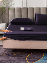 [Viola Scuro] SilkSilky-IT 22Momme Set di biancheria da letto 006