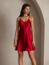 [Vino] SilkSilky-IT Sleeveless V Neck Vestiti da donna 001