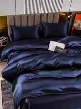 [Blu Scuro] SilkSilky-IT 22Momme Set di biancheria da letto 004