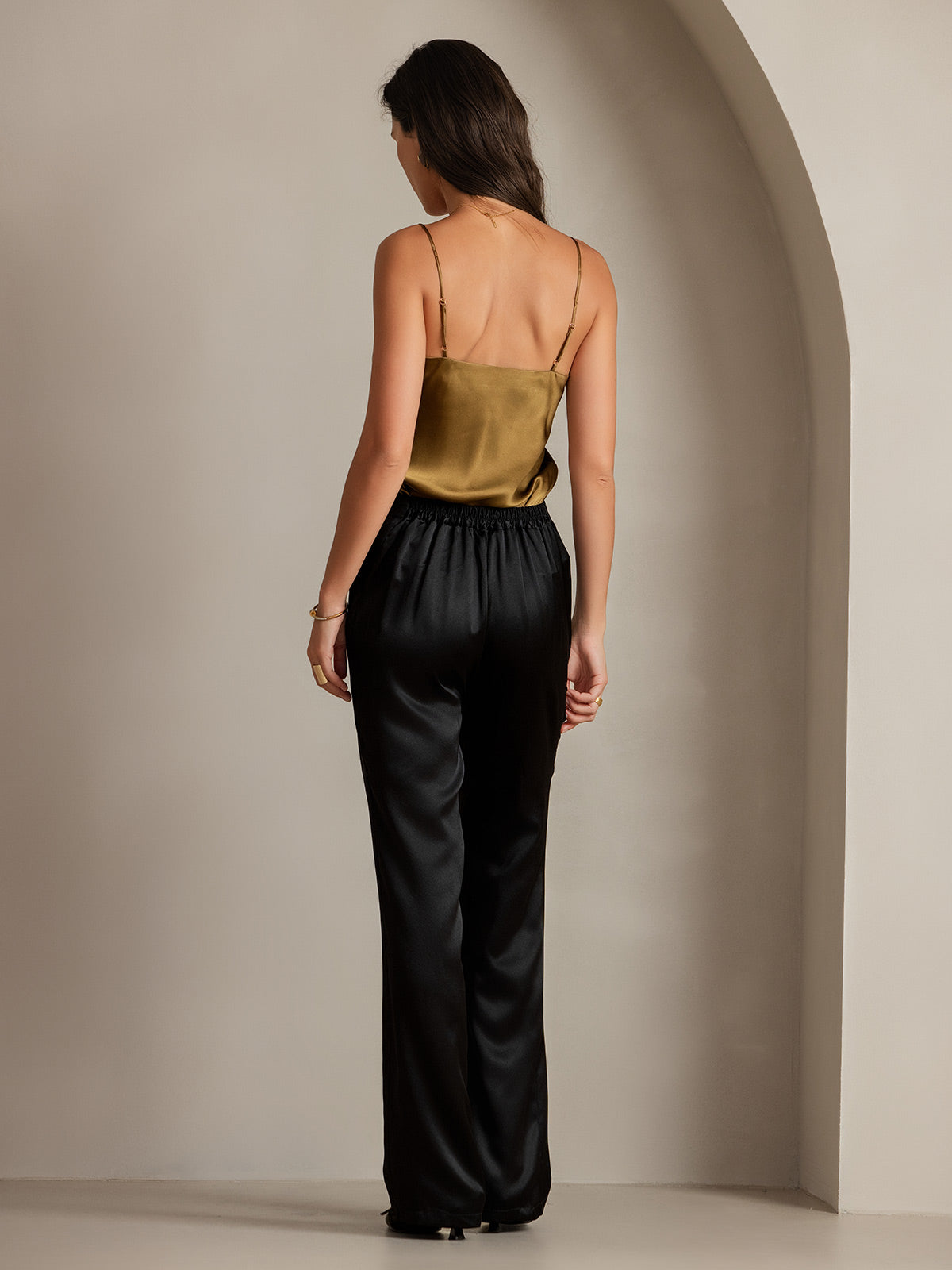 [Nero] SilkSilky-IT Pantaloni da donna 002