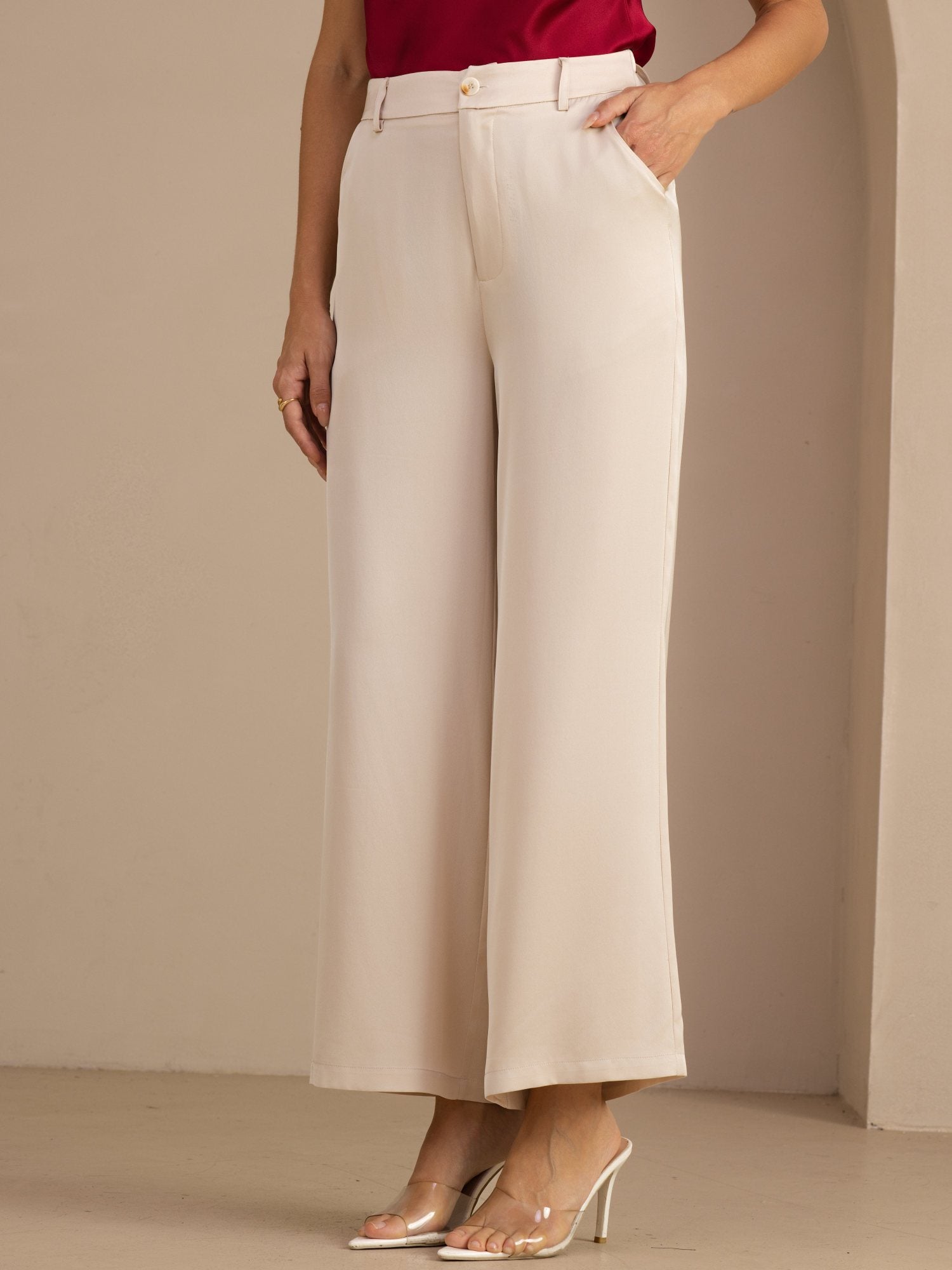 [Beige] SilkSilky-IT Womens Pants 001