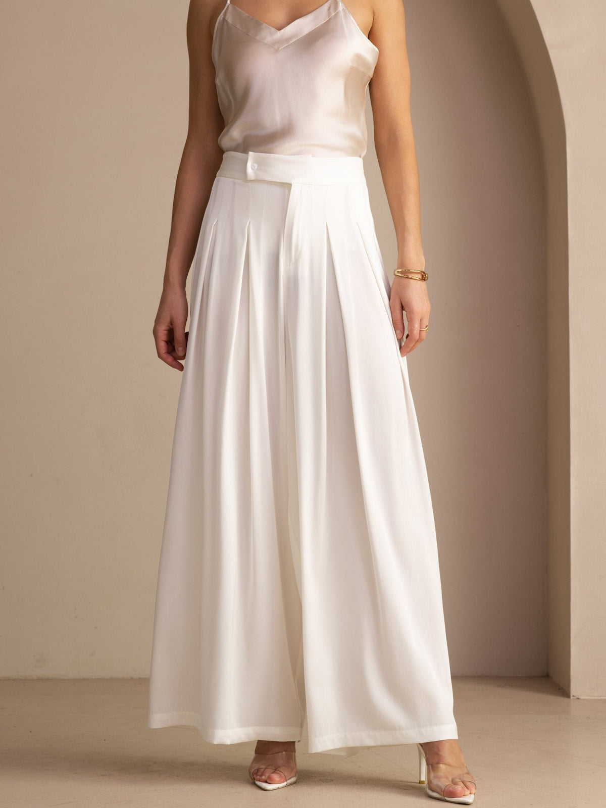 [Bianco] SilkSilky-IT Pantaloni da donna 001