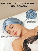 [Blu Acciaio] SilkSilky-IT Cuffia di seta 006