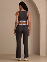 [Grigio] SilkSilky-IT Sleeveless Crew Neck Women's Outfit Sets 002