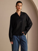 [Nero] SilkSilky-IT Long Sleeve Blouse 004