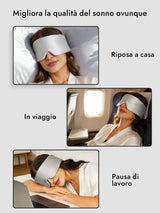 [Argento] SilkSilky-IT Mascherina da Notte 006
