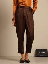 [Cioccolato Fondente] SilkSilky-IT 19Momme Seta Womens Pants 001