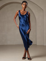 [Blu Scuro] SilkSilky-IT Sleeveless Vestiti da donna 005
