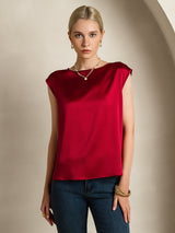 [Vino] SilkSilky-IT Cap Sleeve Round Neck Magliette donna 004