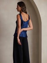 [Blu Scuro] SilkSilky-IT Sleeveless Cami 004