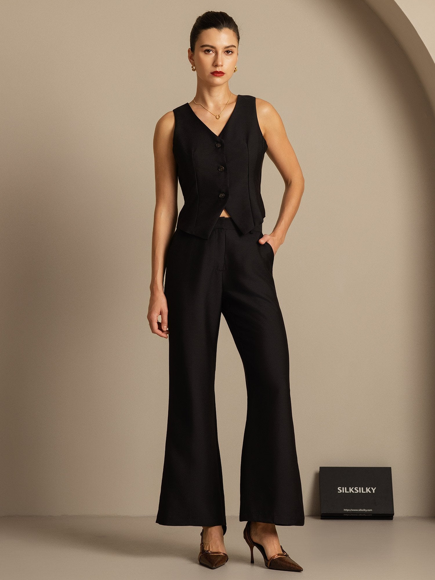 [Nero] SilkSilky-IT 32Momme Seta Womens Pants 004,