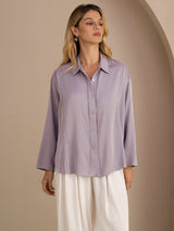 [Viola] SilkSilky-IT Long Sleeve Lapel Collar Camicette 003
