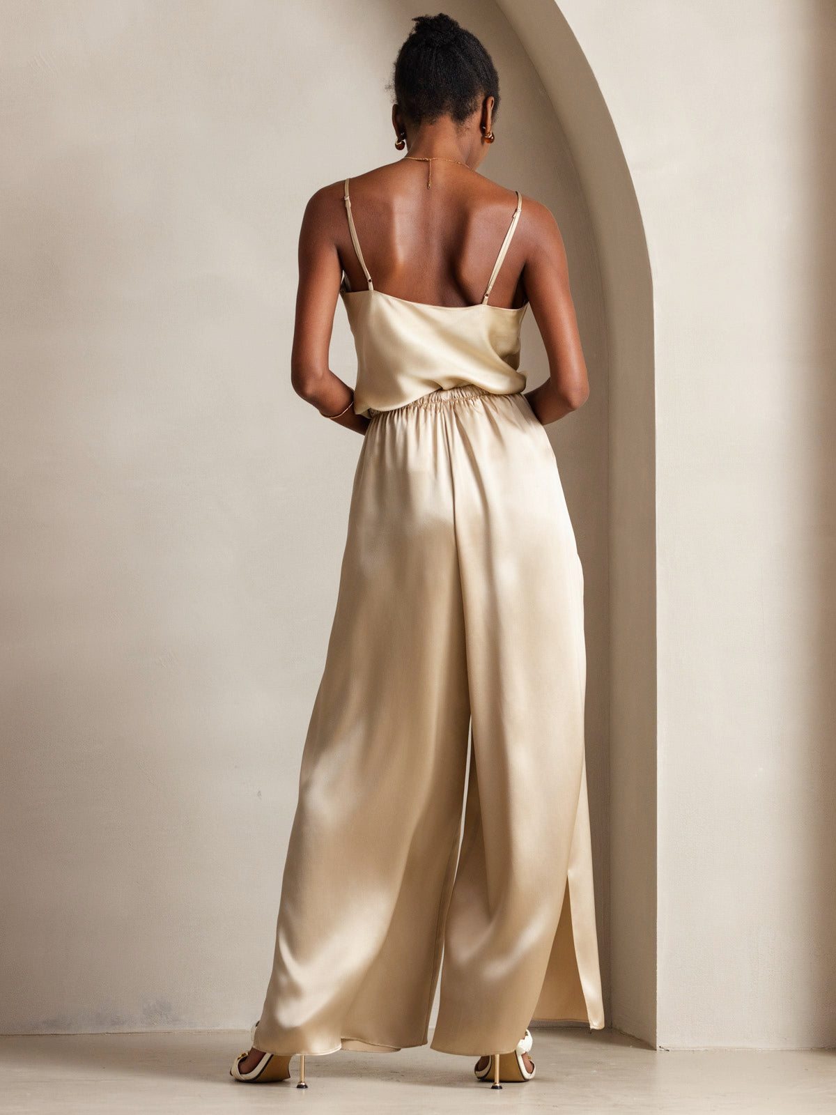 [Champagne] SilkSilky-IT Seta pura Camisoles 004
