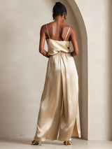 [Champagne] SilkSilky-IT Spaghetti Strap V Neck Cami 004