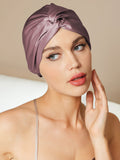 SilkSilky IT Seta pura Sleep Cap MalvaPallido 001