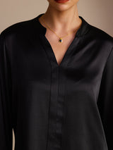 [Nero] SilkSilky-IT Long Sleeve Bluse 004