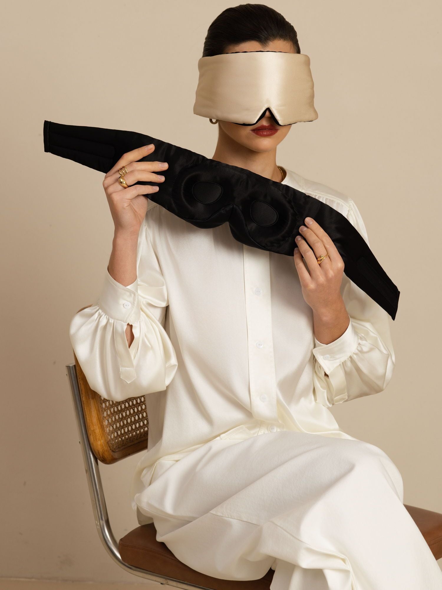 [Champagne] SilkSilky-IT Mascherina da Notte 004