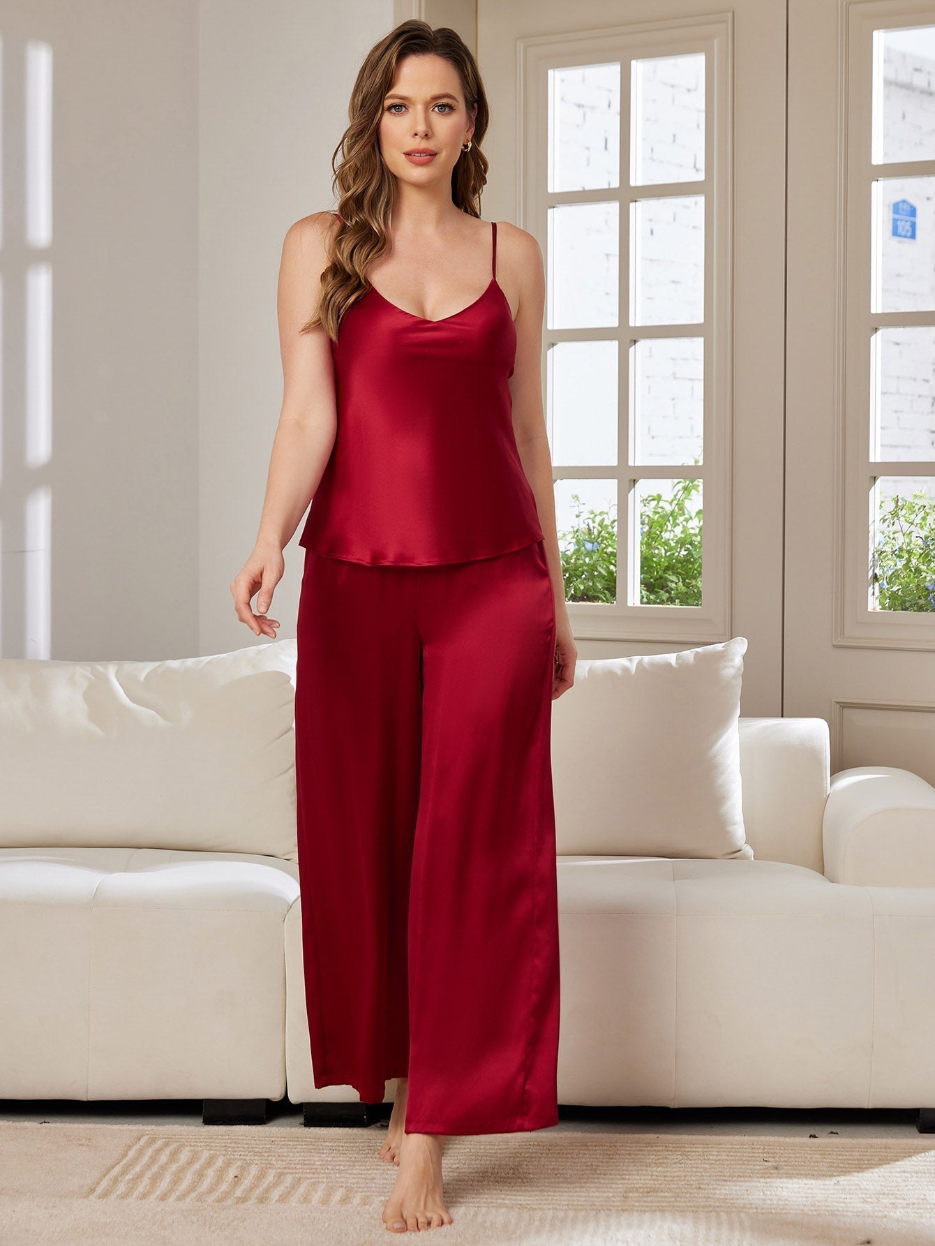[Vino] SilkSilky-IT Tirantes Finos Scollo a V Set di Bretelle 003