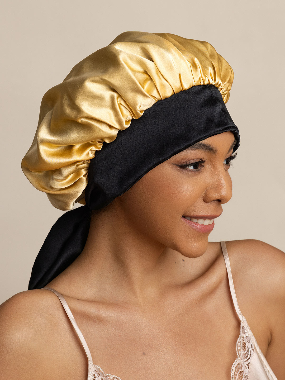 SilkSilky-IT Seta pura Sleep Cap Champagne 002