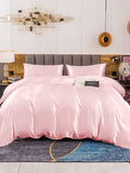 SilkSilky IT 19Momme Seta pura Bedding Set Rosa 001