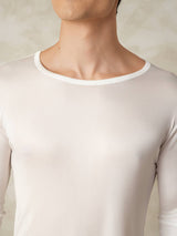 [Bianco] SilkSilky-IT Long Sleeve Round Neck Intimo Lungo Uomo 004