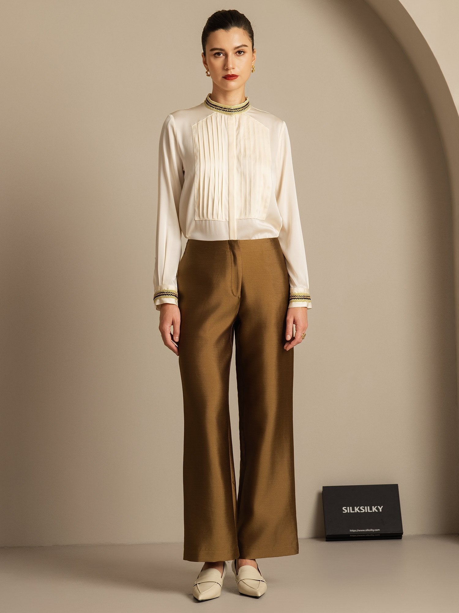 [Bronzo] SilkSilky-IT 32Momme Seta Womens Pants 005,