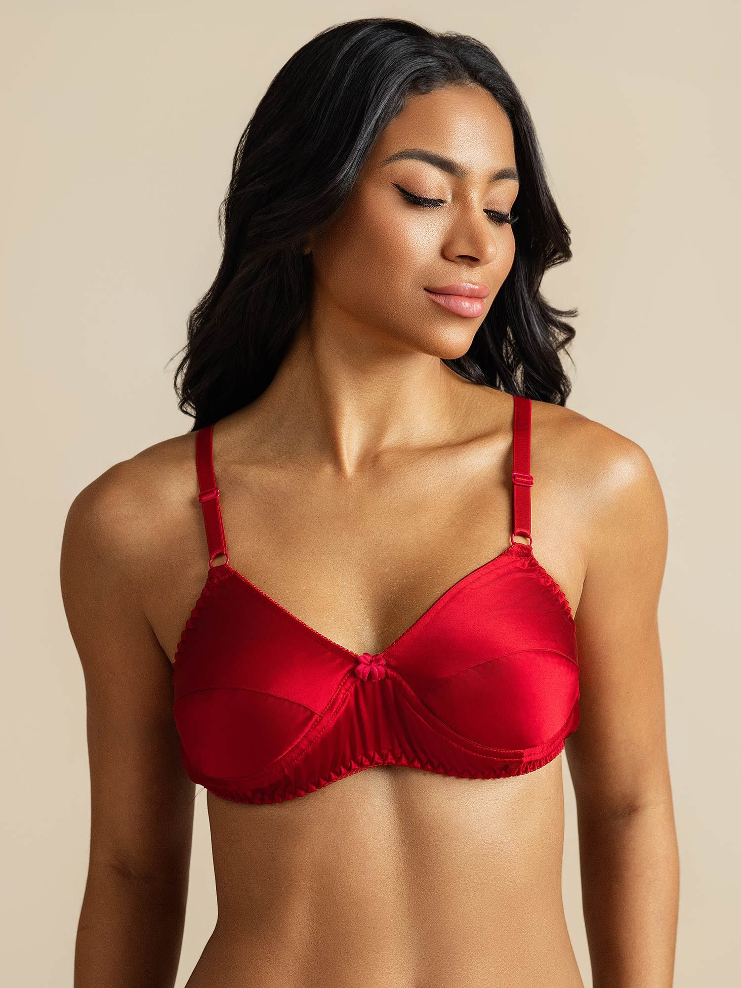[Rosso] SilkSilky-IT Seta pura Bra 001,