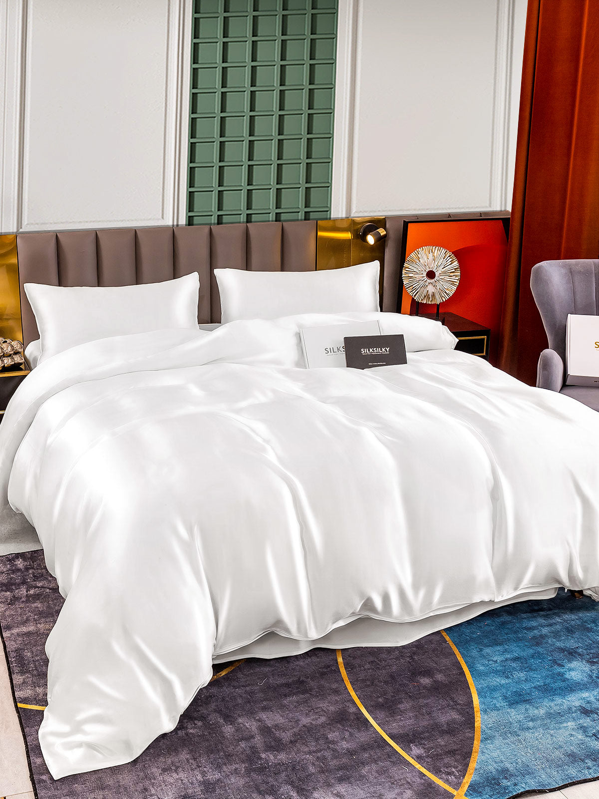 [Bianco] SilkSilky-IT 25Momme Seta pura Bedding Set 003