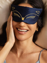 [Blu Scuro] SilkSilky-IT Seta pura Eye Mask 002