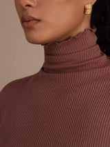 [Cameo Rose] SilkSilky-IT Long Sleeve Turtle Neck Magliette donna 006