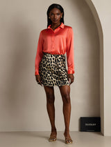 [Leopardo] SilkSilky-IT Seta pura Skirt 006,