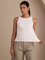 [Bianco] SilkSilky-IT Sleeveless Round Neck Cami 004