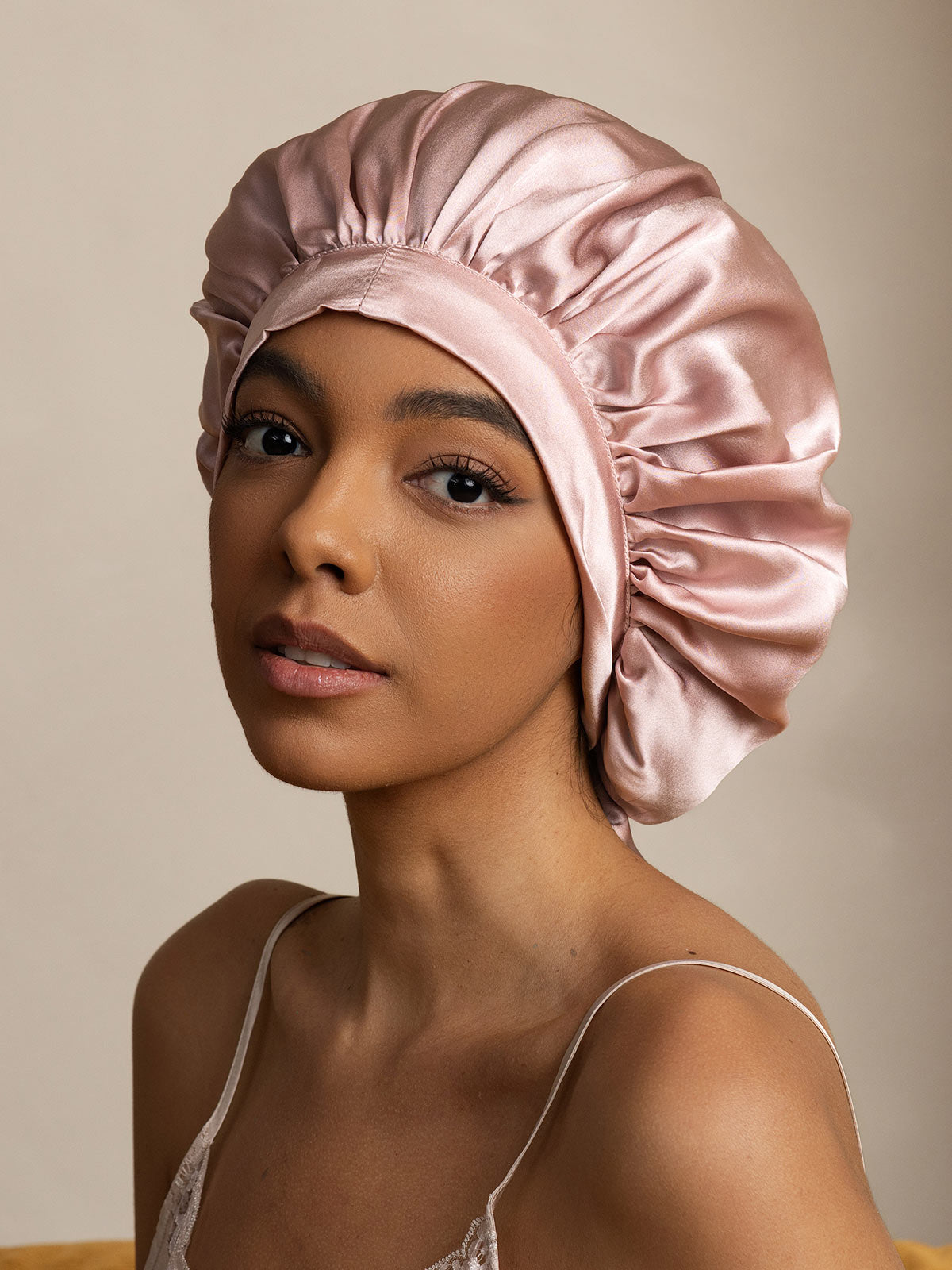 [Rosa] SilkSilky-IT Seta pura Sleep Cap 003,