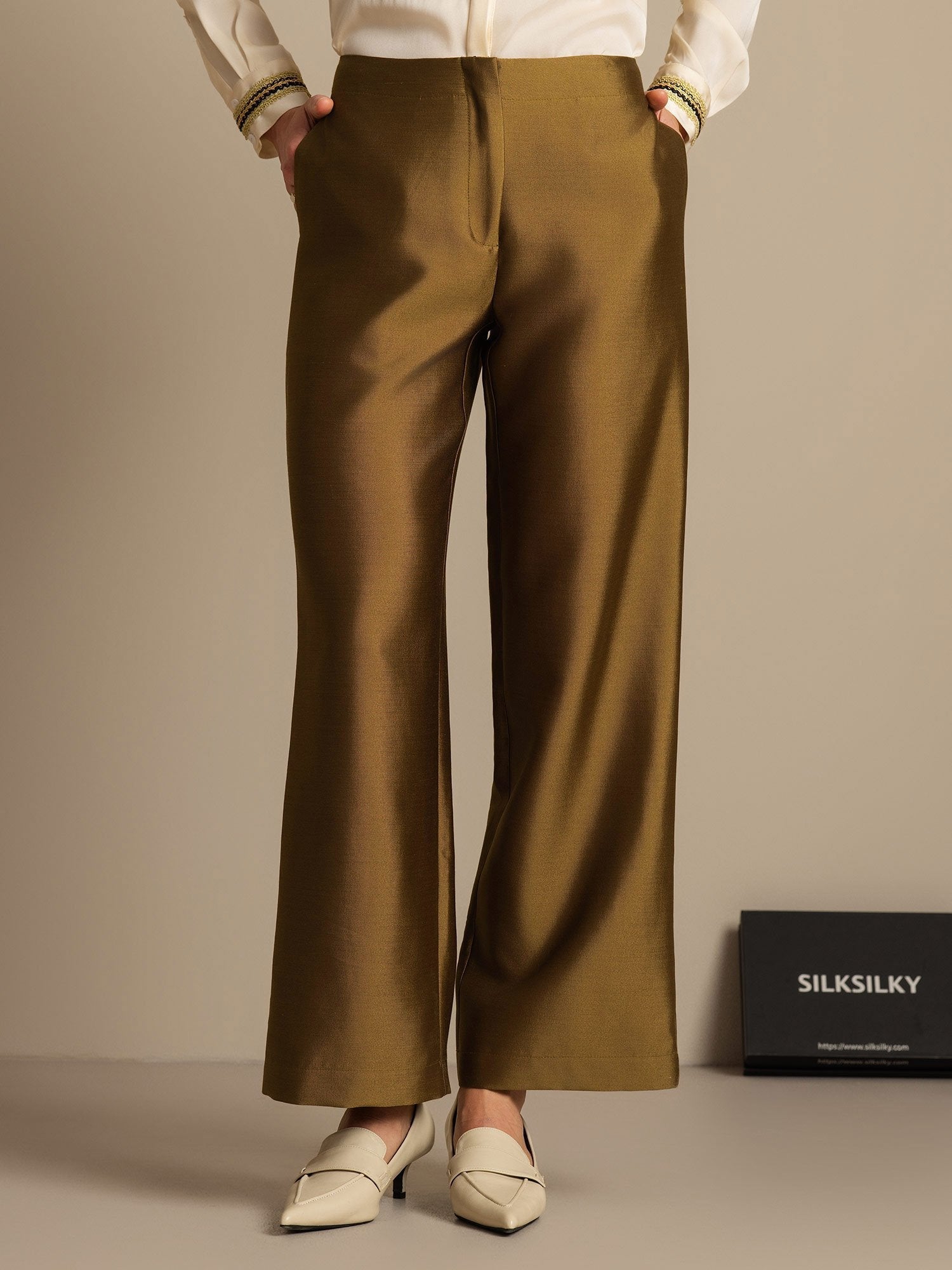 [Bronzo] SilkSilky-IT 32Momme Seta Womens Pants 001,