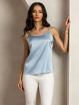 [Blu Grigiastro] SilkSilky-IT Spaghetti Strap Cami 001