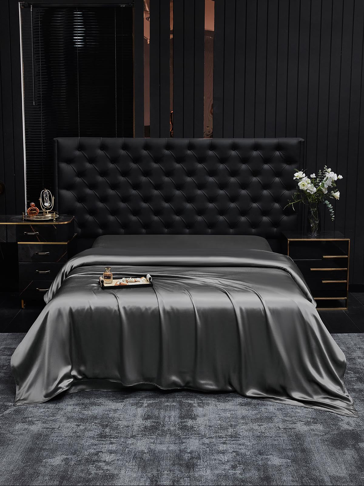 [Grigio Scuro] SilkSilky-IT 19Momme Seta pura Duvet Cover 002