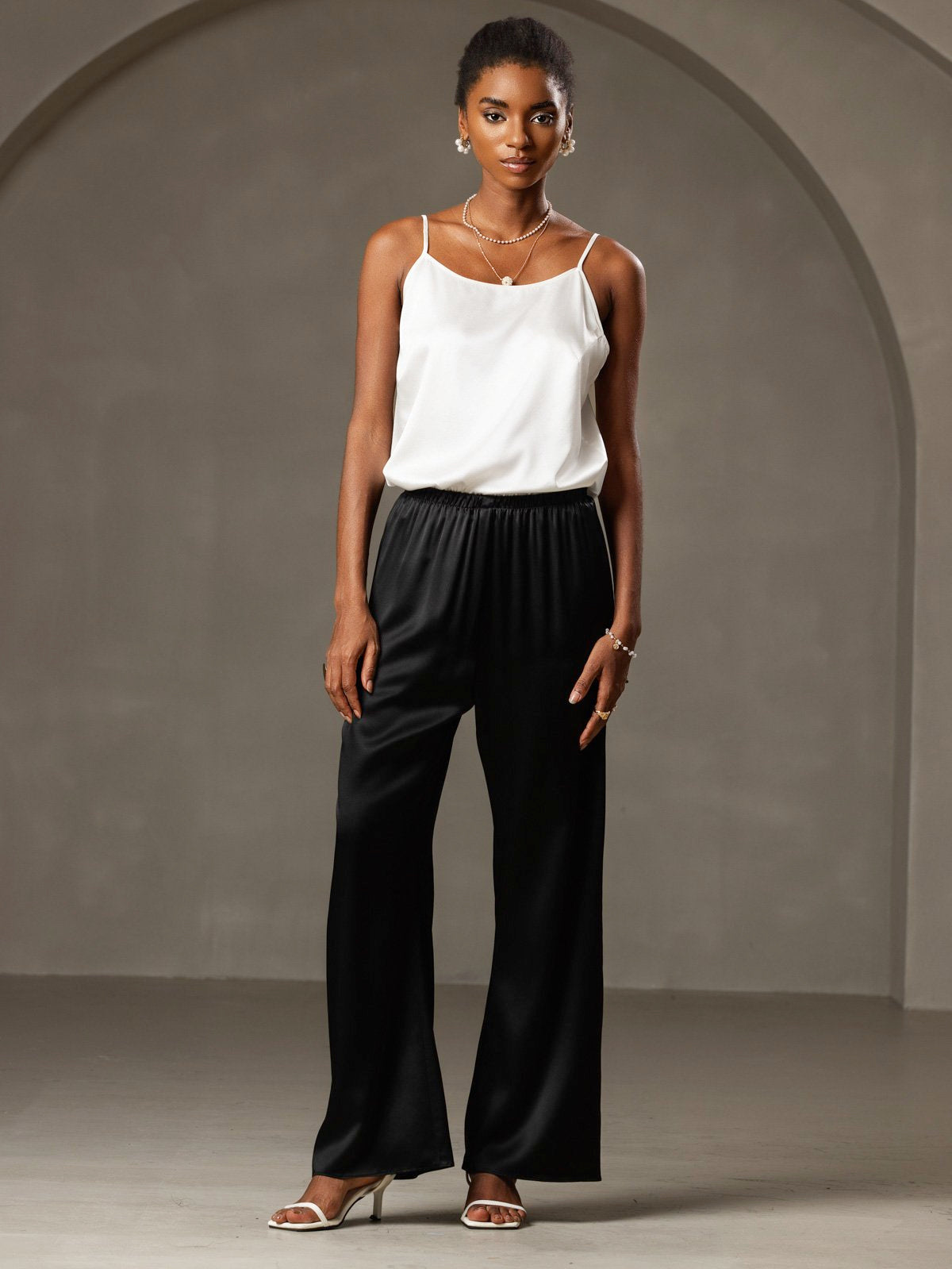 [Nero] SilkSilky-IT 19Momme Seta Womens Pants 005