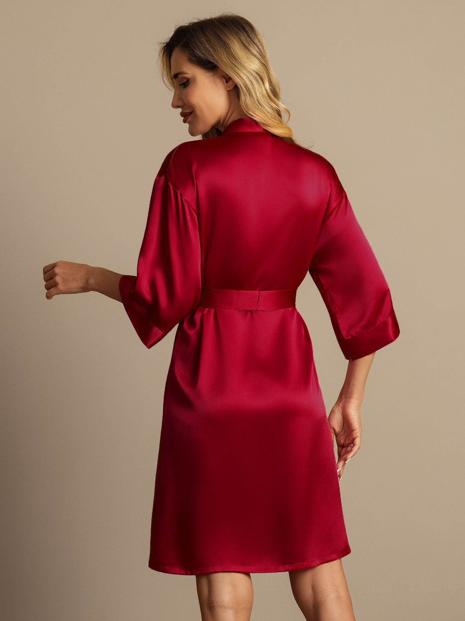 [Vino] SilkSilky-IT A tre quarti Vestaglia da donna 002